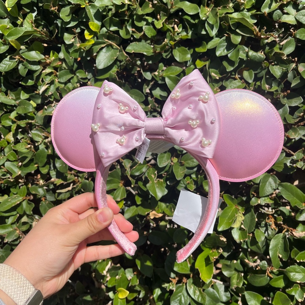NYT pink pearlescent Minnie Ears